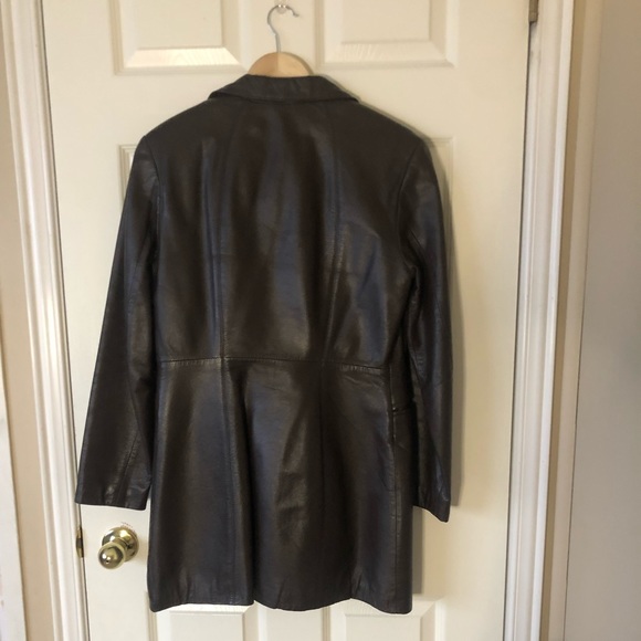 ✿ 90’s Danier Brown Leather Jacket Size 6 - Picture 7 of 7